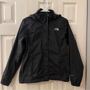 The Northface Women’s DryVent Hooded Windbreaker Rain Jacket- Black